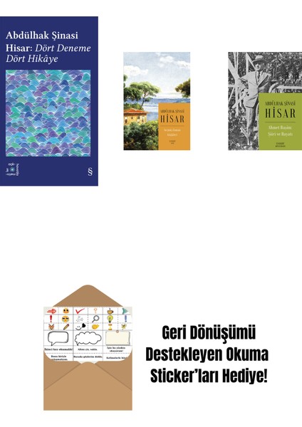 Everest Açıkhava 42 - Dört Deneme Dört Hikâye + Geçmiş Zaman Köşkleri (Kitap Boy) + Ahmet Haşim: Şiiri ve Hayatı + Okuma Sticker'ları