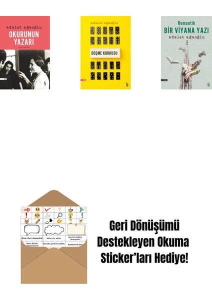 Okurunun Yazarı + Düşme Korkusu + Romantik Bir Viyana Yazı + Okuma Sticker'ları