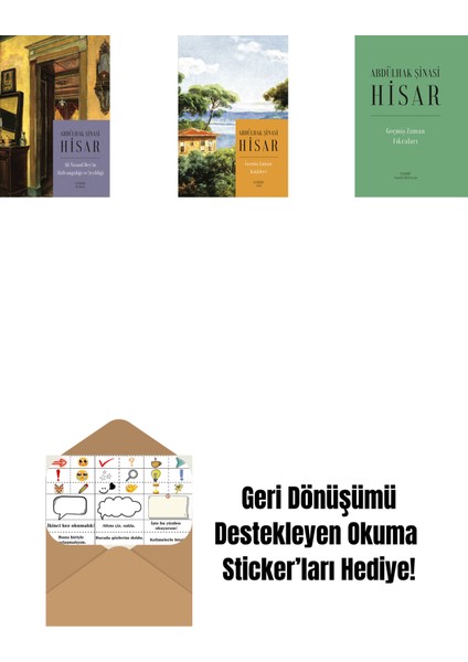 Ali Nizami Bey’in Alafrangalığı ve Şeyhliği (Kitap Boy) + Geçmiş Zaman Köşkleri (Kitap Boy) + Geçmiş Zaman Fıkraları (Ciltli) + Okuma Sticker'ları