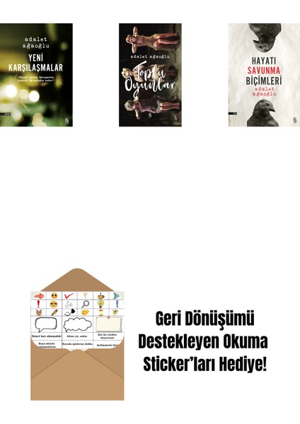 Yeni Karşılaşmalar + Toplu Oyunlar (Ciltli) + Hayatı Savunma Biçimleri + Okuma Sticker'ları