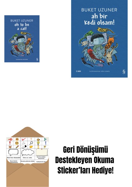 Oh To Be A Cat! + Ah Bir Kedi Olsam! + Okuma Sticker'ları
