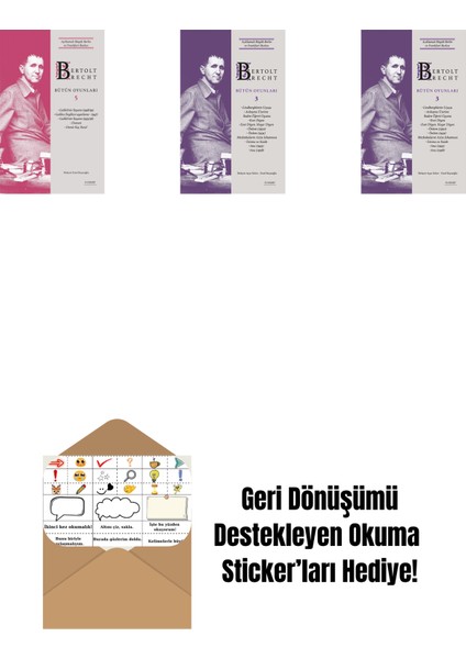 Bertolt Brecht - Bütün Oyunları 5 (Ciltli) + Bertolt Brecht - Bütün Oyunları 3 + Bertolt Brecht - Bütün Oyunları 3 (Ciltli) + Okuma Sticker'ları