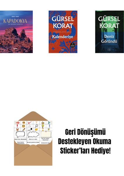 Kapadokya (Ciltli) + Kalenderiye + Deniz Göründü + Okuma Sticker'ları