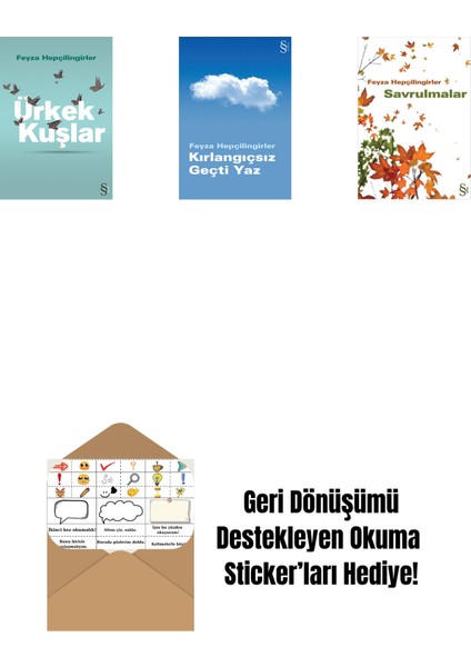 Ürkek Kuşlar + Kırlangıçsız Geçti Yaz + Savrulmalar + Okuma Sticker'ları