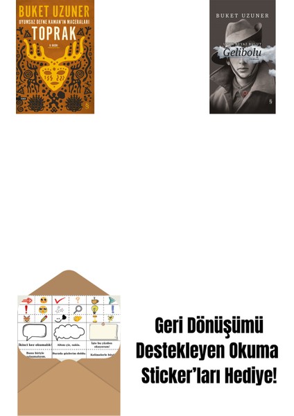 Uyumsuz Defne Kaman'ın Maceraları - Toprak + Gelibolu (Ciltli) + Okuma Sticker'ları