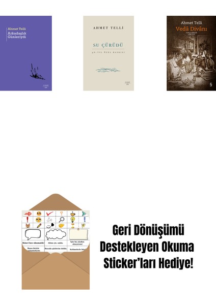 Arkadaşlık Günleriydi + Su Çürüdü (Ciltli) + Vedâ Divânı (Bez Ciltli) + Okuma Sticker'ları