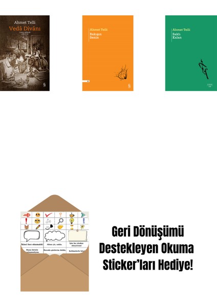 Vedâ Divânı (Bez Ciltli) + Bakışın Senin + Saklı Kalan + Okuma Sticker'ları