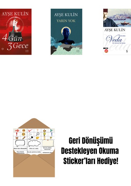 4 Gün 3 Gece + Yarın Yok + Veda (Midi Boy) + Okuma Sticker'ları