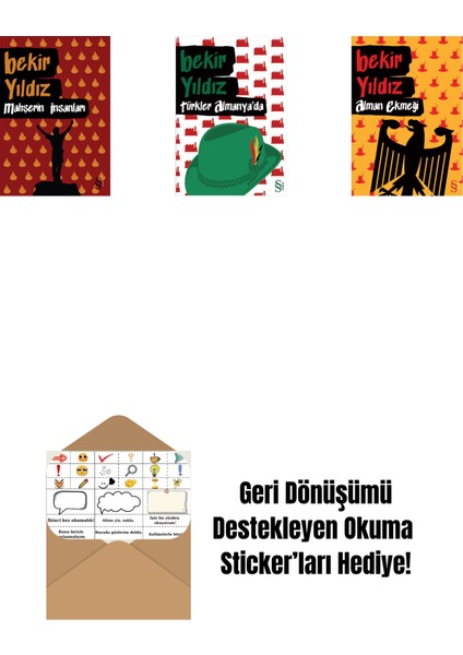 Mahşerin Insanları + Türkler Almanya'da + Alman Ekmeği + Okuma Sticker'ları