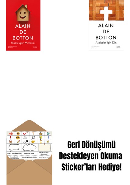 Mutluluğun Mimarisi + Ateistler Için Din + Okuma Sticker'ları