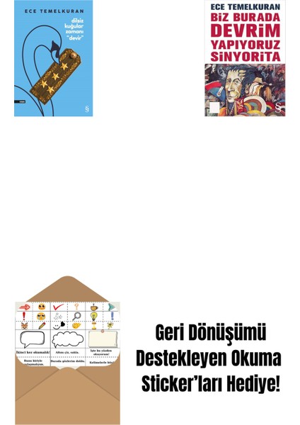 Dilsiz Kuğular Zamanı “devir” + Biz Burada Devrim Yapıyoruz Sinyorita (Cep Boy) + Okuma Sticker'ları