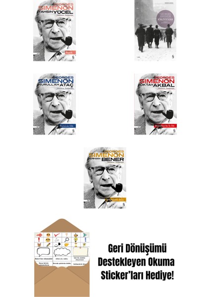 Georges Simenon 5 Kitap Set + Okuma Sticker'ları