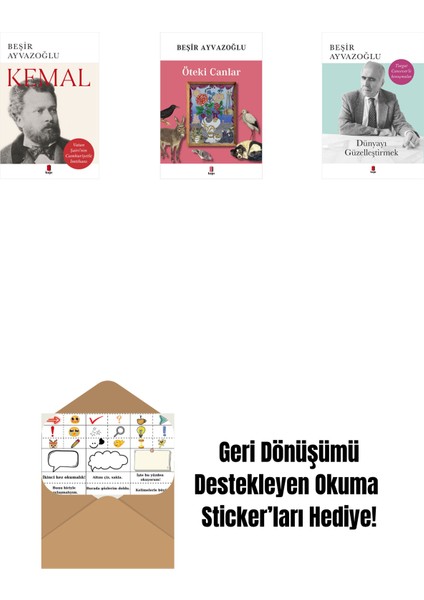 Kemal + Öteki Canlar + Dünyayı Güzelleştirmek + Okuma Sticker'ları