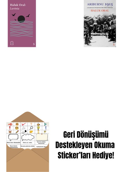 Everest Açıkhava 31 - Lavinia + Arıburnu 1915 (Ciltli) + Okuma Sticker'ları