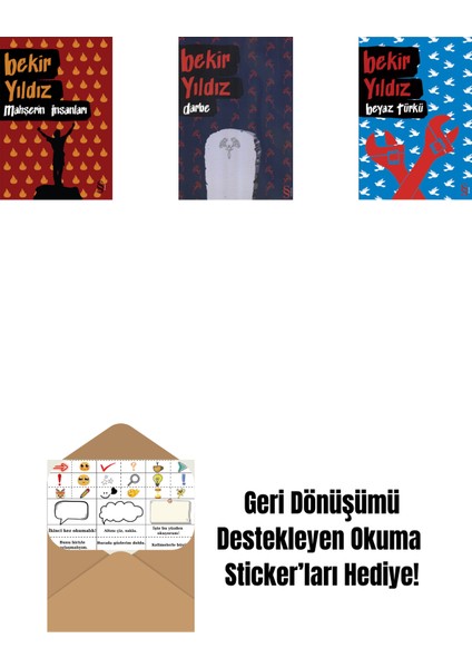 Mahşerin Insanları + Darbe + Beyaz Türkü + Okuma Sticker'ları