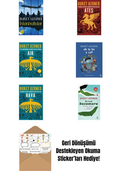 Buket Uzuner 6 Kitap Set + Okuma Sticker'ları