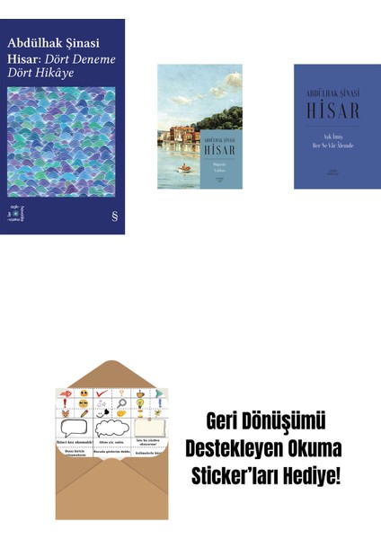 Everest Açıkhava 42 - Dört Deneme Dört Hikâye + Boğaziçi Yalıları (Kitap Boy) + Aşk Imiş Her Ne Vâr Âlemde (Ciltli) + Okuma Sticker'ları