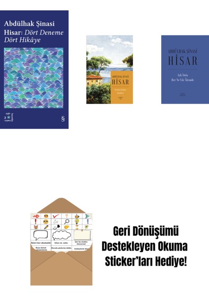 Everest Açıkhava 42 - Dört Deneme Dört Hikâye + Geçmiş Zaman Köşkleri (Kitap Boy) + Aşk Imiş Her Ne Vâr Âlemde (Ciltli) + Okuma Sticker'ları