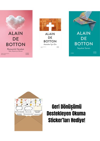Romantik Hareket + Ateistler Için Din + Seyahat Sanatı + Okuma Sticker'ları