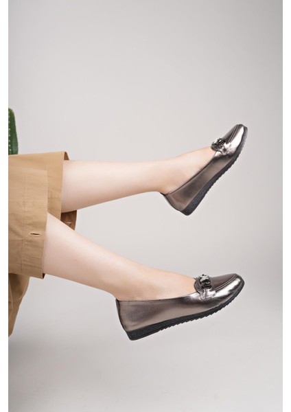 Nesil Shoes Mhd 68 Platin Taşlı Günlük Kadın Babet fiyatları