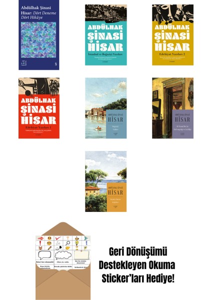 Abdülhak Şinasi Hisar 7 Kitap Set + Okuma Sticker'ları