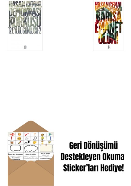 Demokrasi Korkusu + Barışa Emanet Olun + Okuma Sticker'ları