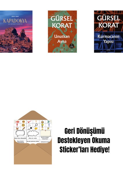 Kapadokya (Ciltli) + Unutkan Ayna + Kurmacanın Yapısı + Okuma Sticker'ları