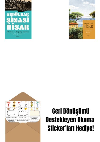 Istanbul ve Boğaziçi Yazıları + Geçmiş Zaman Köşkleri (Kitap Boy) + Okuma Sticker'ları