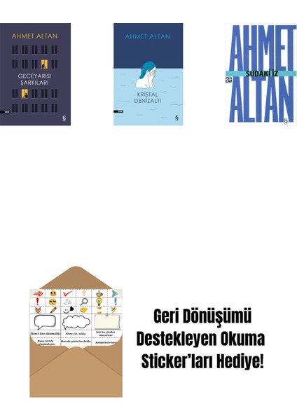 Geceyarısı Şarkıları + Kristal Denizaltı + Sudaki Iz (Cep Boy) + Okuma Sticker'ları