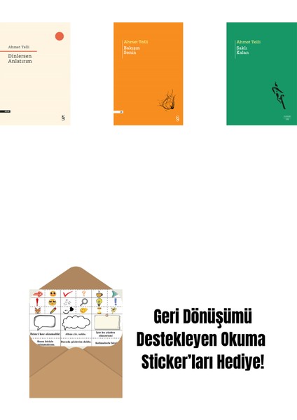 Dinlersen Anlatırım + Bakışın Senin + Saklı Kalan + Okuma Sticker'ları