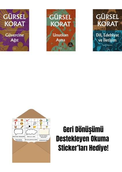 Güvercine Ağıt + Unutkan Ayna + Dil, Edebiyat ve Iletişim + Okuma Sticker'ları