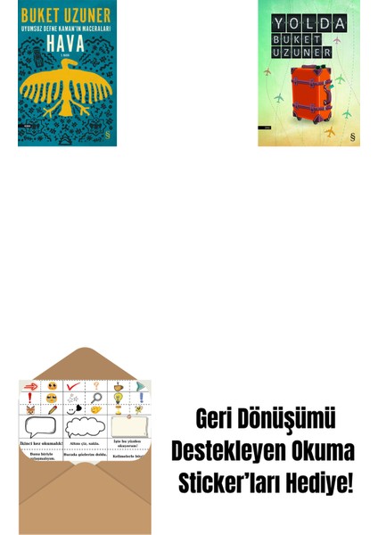 Uyumsuz Defne Kaman'ın Maceraları - Hava + Yolda + Okuma Sticker'ları