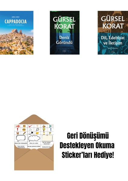 Cappadocia (Ciltli) + Deniz Göründü + Dil, Edebiyat ve Iletişim + Okuma Sticker'ları