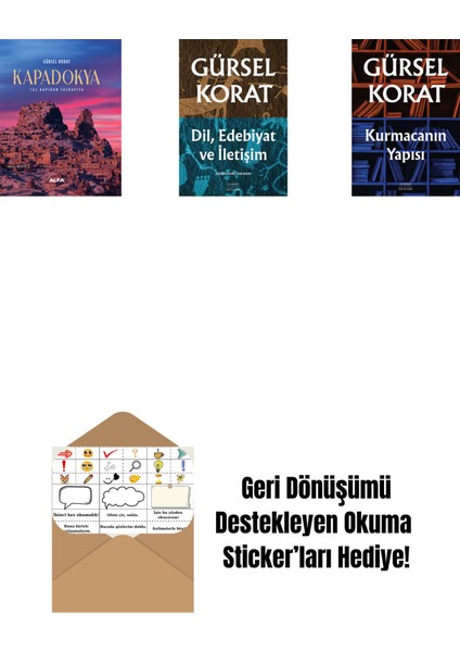 Kapadokya (Ciltli) + Dil, Edebiyat ve Iletişim + Kurmacanın Yapısı + Okuma Sticker'ları