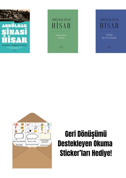 Istanbul ve Boğaziçi Yazıları + Geçmiş Zaman Fıkraları (Ciltli) + Aşk Imiş Her Ne Vâr Âlemde (Ciltli) + Okuma Sticker'ları