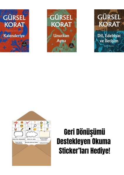 Kalenderiye + Unutkan Ayna + Dil, Edebiyat ve Iletişim + Okuma Sticker'ları