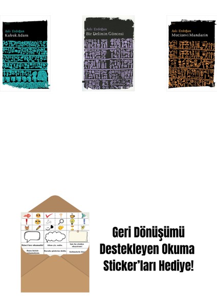 Kabuk Adam + Bir Delinin Güncesi + Mucizevi Mandarin + Okuma Sticker'ları