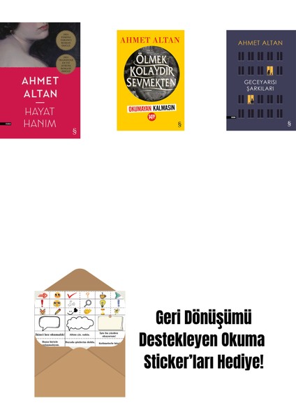 Hayat Hanım + Ölmek Kolaydır Sevmekten (Okumayan Kalmasın) + Geceyarısı Şarkıları + Okuma Sticker'ları