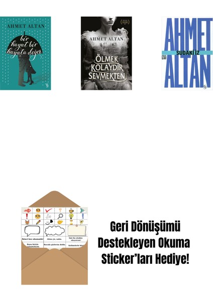 Bir Hayat Bir Hayata Değer + Ölmek Kolaydır Sevmekten + Sudaki Iz (Cep Boy) + Okuma Sticker'ları