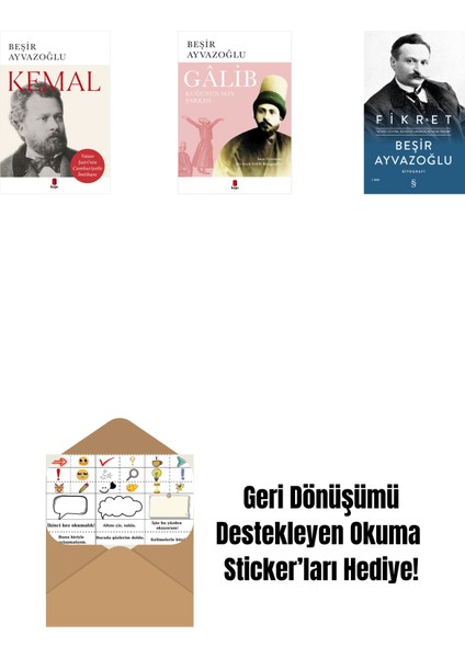 Kemal + Gâlib - Kuğunun Son Şarkısı + Fikret (Ciltli) + Okuma Sticker'ları