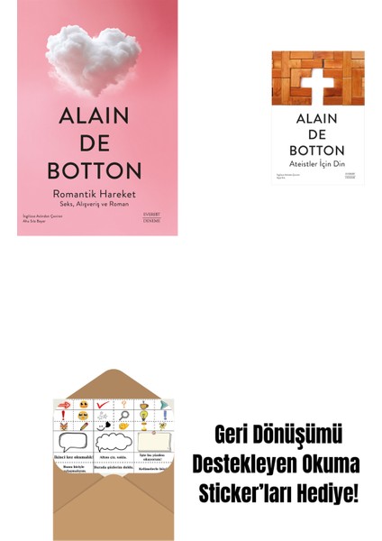 Romantik Hareket + Ateistler Için Din + Okuma Sticker'ları