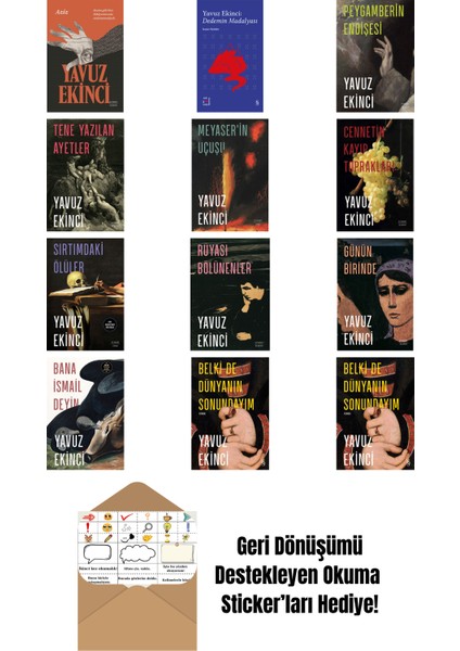 Yavuz Ekinci 12 Kitap Set + Okuma Sticker'ları
