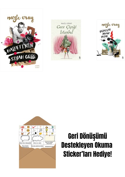 Halfeti’nin Siyah Gülü + Gece Çiçeği Istanbul + Yıldızlar Mektup Yazar + Okuma Sticker'ları