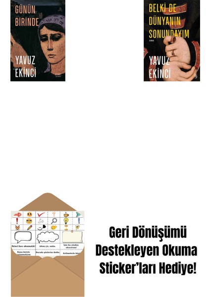 Günün Birinde + Belki De Dünyanın Sonundayım (Ciltli) + Okuma Sticker'ları