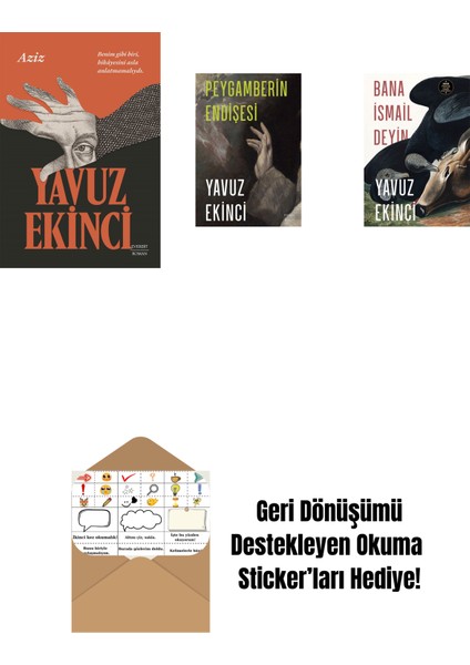 Aziz + Peygamberin Endişesi + Bana Ismail Deyin + Okuma Sticker'ları