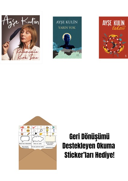 Kalemimle Kırk Sene (Ciltli) + Yarın Yok + Taksiii + Okuma Sticker'ları
