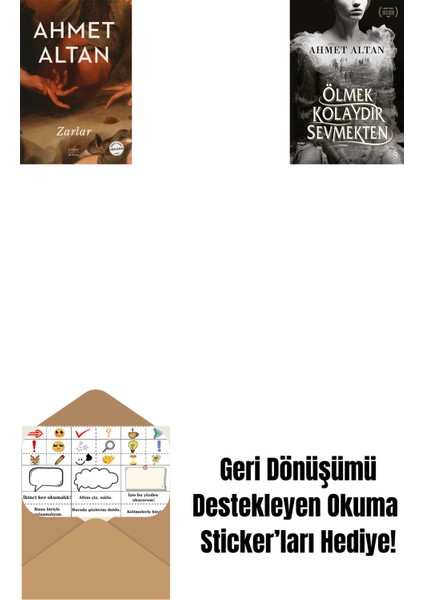Zarlar + Ölmek Kolaydır Sevmekten + Okuma Sticker'ları