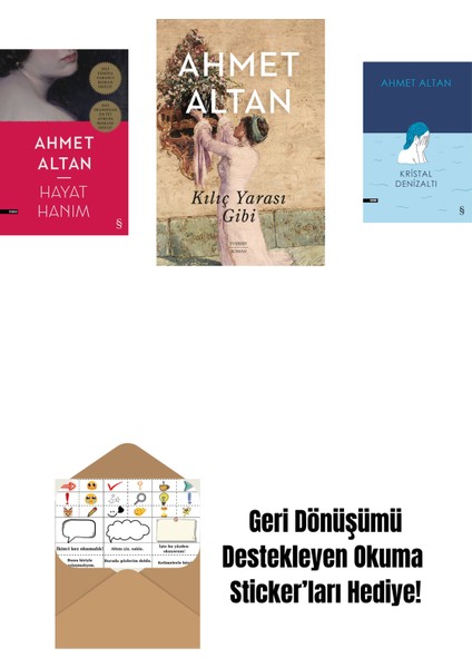 Hayat Hanım + Kılıç Yarası Gibi + Kristal Denizaltı + Okuma Sticker'ları