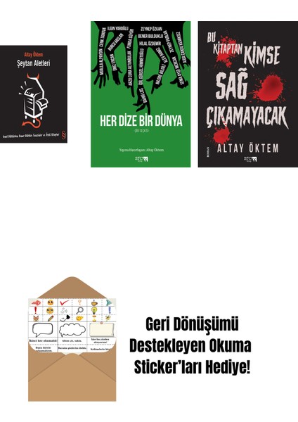 Şeytan Aletleri + Her Dize Bir Dünya + Bu Kitaptan Kimse Sağ Çıkamayacak + Okuma Sticker'ları