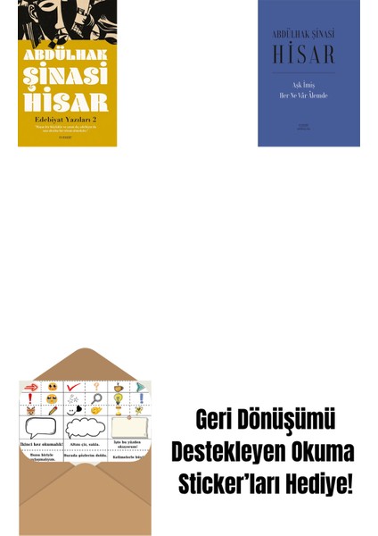 Edebiyat Yazıları 2 + Aşk Imiş Her Ne Vâr Âlemde (Ciltli) + Okuma Sticker'ları